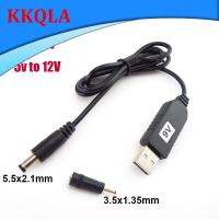 QKKQLA USB 5V to DC 5V 9V 12V 3.5mm Power Boost Line Step UP Module USB Connector Converter Power Adapter Cable 2.1x5.5mm