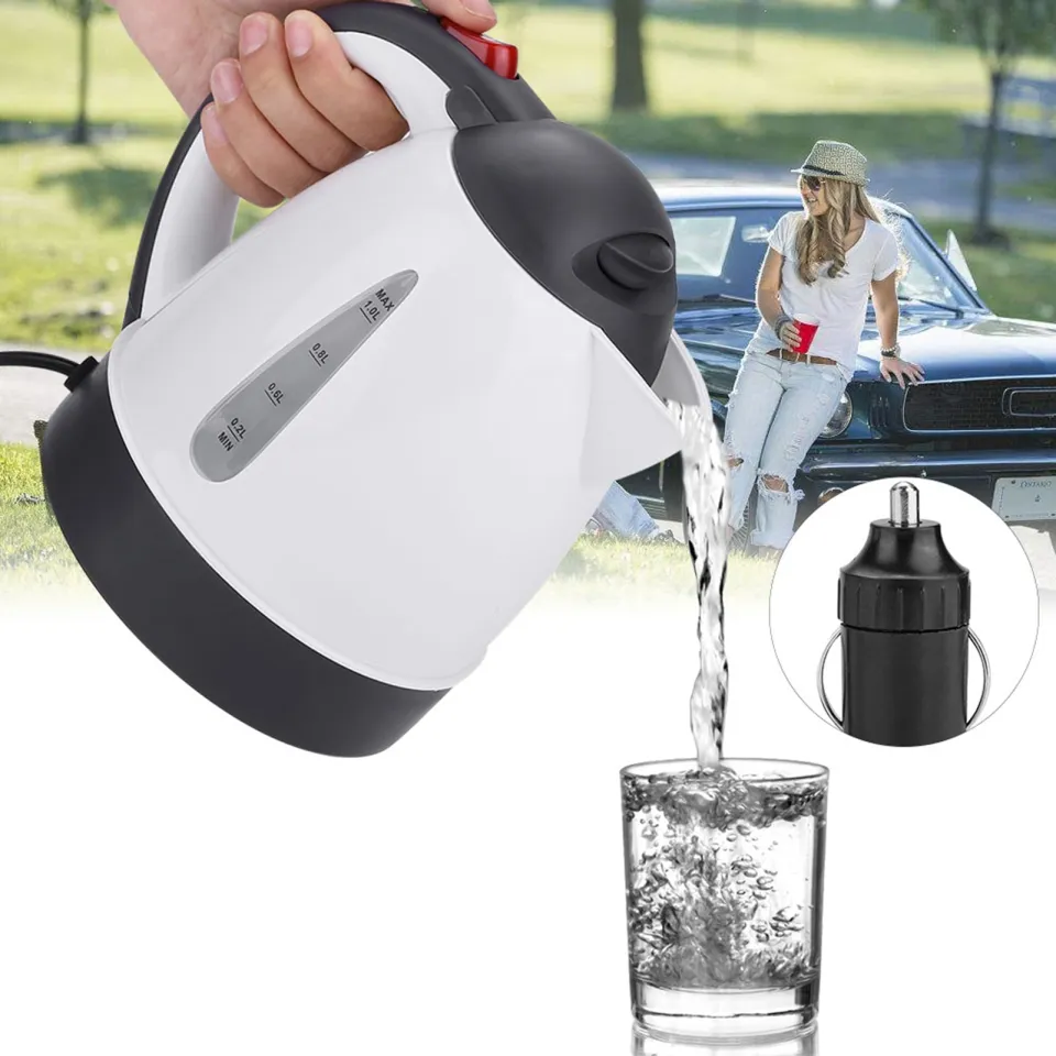 1000ml Car Portable 12V Auto Tea Coffee Water Electric Heater Travel Kettle  Kit