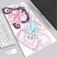 แผ่นรองเมาส์ XXL หน้าแรกโต๊ะคอมพิวเตอร์ความละเอียดสูง แผ่นรองเมาส์ Nekopara พรมเครื่องเกม Office Laptop แผ่นรองเมาส์นุ่ม แผ่นรองเมาส์เดสก์ท็อป