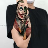 hot！【DT】▩☽☋  Dark Clown Arm Temporary Lasting Fake for Men Leg Scar Stickers