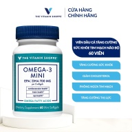 Viên uống dầu cá bảo vệ tim mạch não bộ THE VITAMIN SHOPPE Omega-3 Mini 60 viên thumbnail