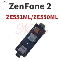 Ze550ml กระเป๋าเก็บบัตร Sd เมโมรี่สำหรับ Asus Zenfone 2 Ze551ml Z00adb Z00ada ถาดใส่ซิมการติดตามสายเคเบิลยืดหยุ่นสำหรับตัวจับ