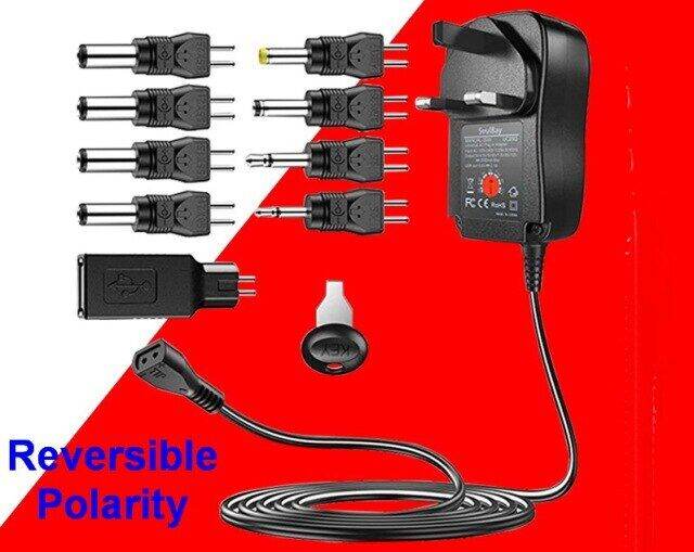 30W Universal Adjustable Power Adapter Charger AC To DC Plug 3V 4.5V 5V