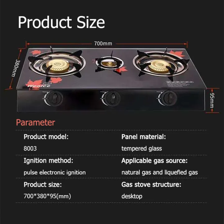 Gas Stoves Household gas stove Desktop gas stove Thicker panel, blade