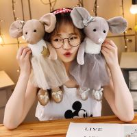 【CW】Lovely Ballet Mouse Plush Toys Soft Stuffed Cute Dressing Mouse Animal Dolls Ballet Moues Plush Pillow Birthday Gifts For Girls