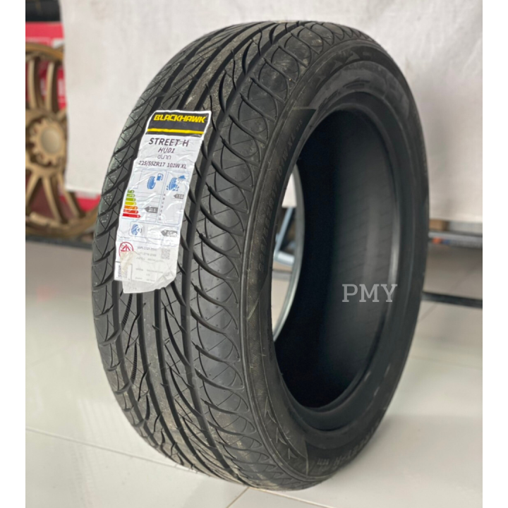 225-55r17-ยางรถยนต์-ยี่ห้อ-blackhawk-รุ่น-street-h-hu01-ล็อตผลิตใหม่ปี22-ราคาต่อ1เส้น-นุ่มหนึบ-ซื้อ4เส้น-มีใบรับประกันทุกกรณี-100วัน