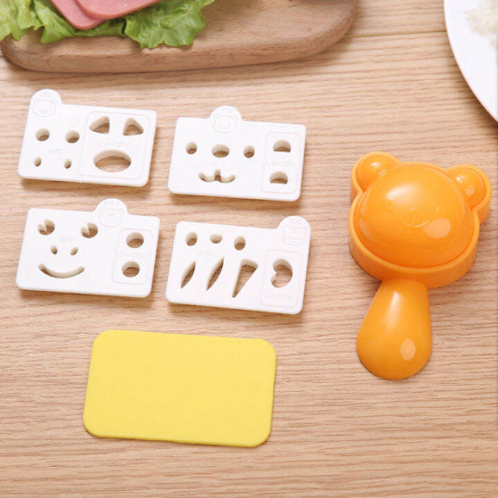 ruyifang-1ชุด-diy-ข้าวลูกแม่พิมพ์ชุดน่ารักหมีข้าวลูกแม่พิมพ์-bento-ซูชิเครื่องมือ-diy-น่ารักข้าวลูก-bento-maker-sandwich-diy-เครื่องมือครัว-gadgets