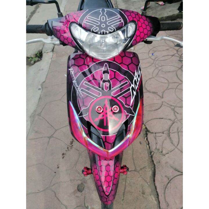 mio sporty Black magenta decals Lazada PH