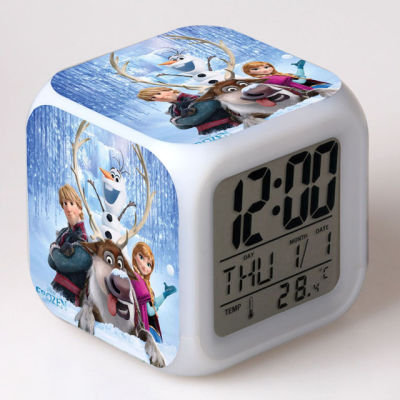【Worth-Buy】 นาฬิกานาฬิกาปลุกดิจิตอล Led ของเล่นเด็กนาฬิกาปลุกรูปการ์ตูนแอนนา Reloj Despertador โต๊ะไฟปลุกอิเล็กทรอนิกส์ Rereveil Wekker