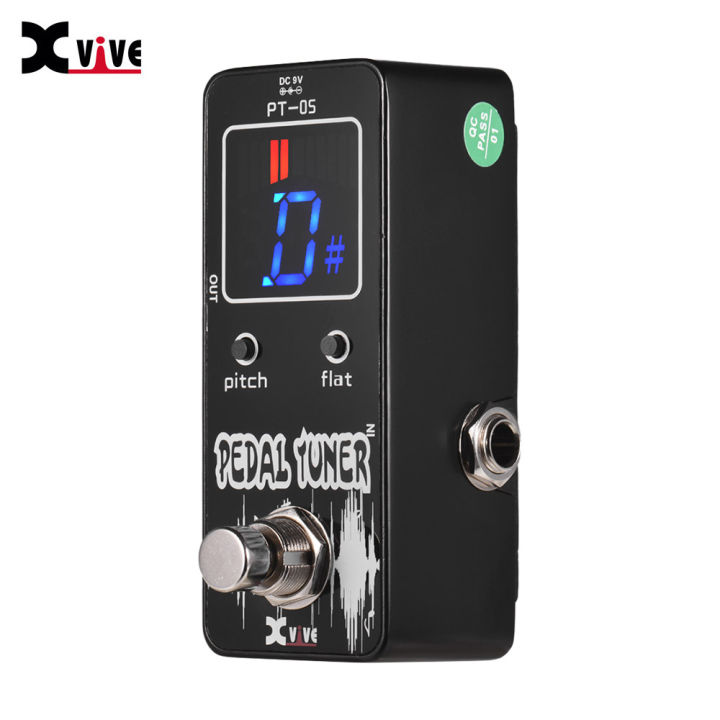 xvive-pt-05-chromatic-tuner-pedal-with-pitch-calibration-amp-flat-tuning-full-metal-shell-true-bypass-guitar-accessories