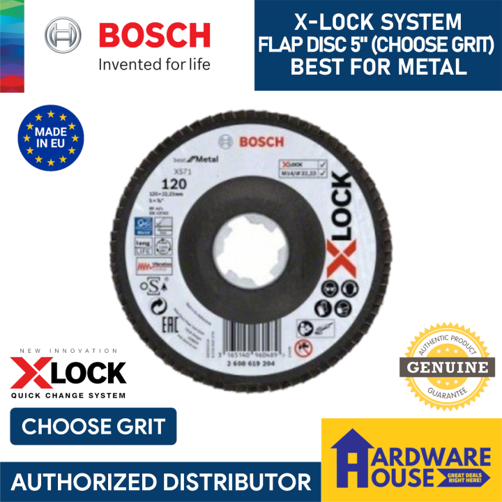 ORIGINAL BOSCH XLock Flap Disc Best for Metal Stainless Steel INOX