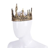 Halloween Crown Dress Up PU Foam 3D Soft Medieval King Crown Headdress Stage Performance Props