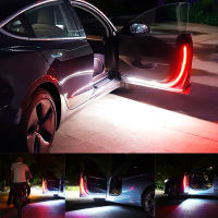 Niscarda 120cm 2in1 Car LED Door Warning Strip Strobe Flash Lamp Red White Anti-collision Welcome Decorative Light