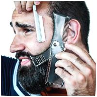 Mens Trimming Comb For Moustache Tool Template Hair Styling Men Beard