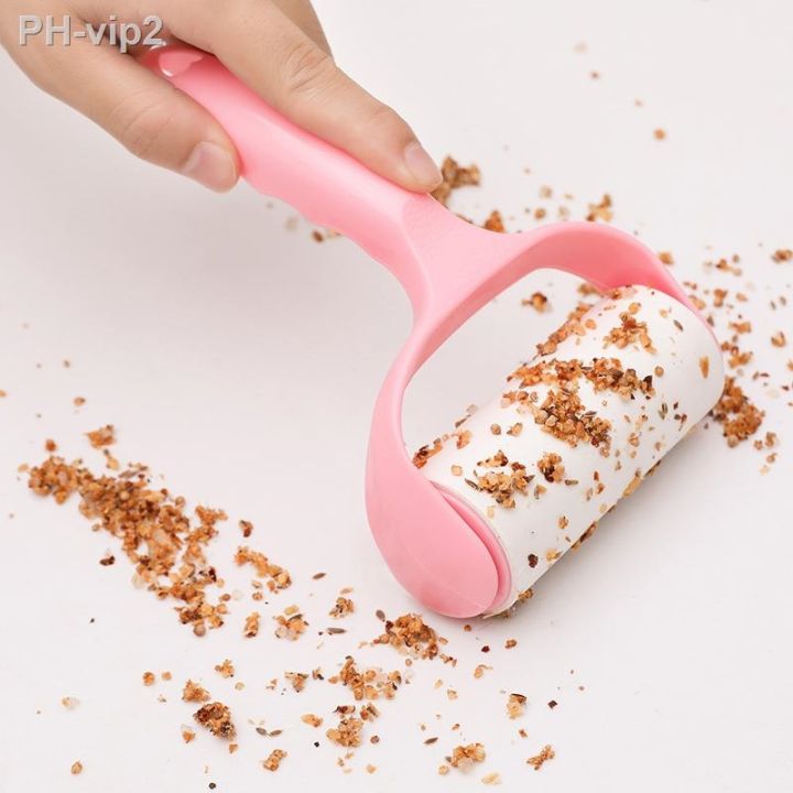 tearable-roll-paper-sticky-roller-dust-wiper-pet-hair-clothes-carpet-tousle-remover-replaceable-cleaning-brush-accessories