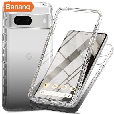 Bananq 360 Highly Clear Gradient Color All Inclusive Cover Shockproof Phone Back Case For Google Pixel 6A 7 Pro 7A
