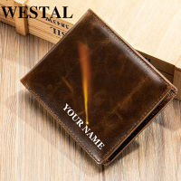 WESTAL RFID Mens Wallet Luxury Purse For Men Designer Wallet Mens Coin Purse Credit Card Holder Wallet For Men Money Bags 7313