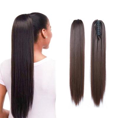 High Ponytail Wig Hair Clip High Temperature Wire Claw Straight Hairpieces Design C7S4
