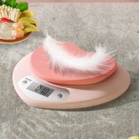 Electronic Kitchen Scale 5kg weight grams Digital balance precision Accurate Pink Heart shaped LCD Food Portable Digital Scale