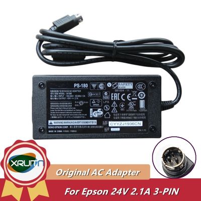 Genuine Switching Power Adapter Charger for Epson TM PRINTER Power Supply PS-180 HH159B M159A M159D M159B 3 Pin 50.4W 24V 2.1A 🚀