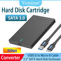 Vention ปลอก HDD 2.5 SATA ฮาร์ดดิสก์ตลับ USB อะแดปเตอร์3.0ฮาร์ดไดรฟ์ SSD 2.5นิ้วและ HDD ที่มีความหนารองรับสูงสุด6TB พร้อม UASP TRIM Dual Protocols