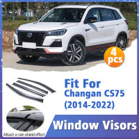 หน้าต่าง Visor Guard สำหรับ Changan CS75 2014-2022 Vent ฝาครอบ Trim กันสาด Shelters Protection Sun Rain Deflector Auto Accessorie