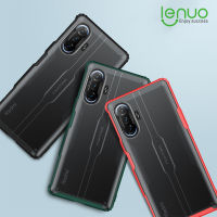 Lenuo สำหรับ Xiaomi Redmi K40เคสสำหรับเล่นเกม4-Corner กันกระแทกกันชนซิลิโคน + กระจกฝ้าพีซีกึ่งโปร่งใสโทรศัพท์ฝาหลัง