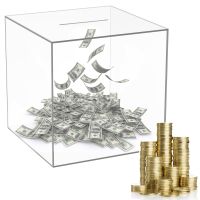 ℗ Acrylic Piggy Bank Cube Saving Box Piggy Bank Coin Transparent - Piggy Bank Saving - Aliexpress