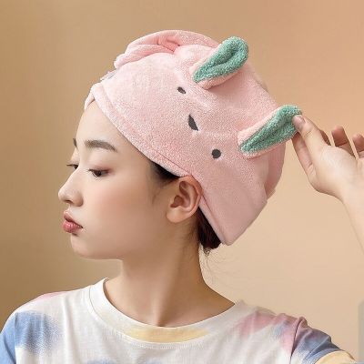 【jw】✶  Hair Drying Cap Dry and Absorption Thicken Cartoon Mopping with Cotton
