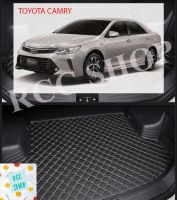 แผ่นรองกระโปรงหลังรถ Trunk Mats FOR TOYOTA CAMRY แผ่นยางปูรถ ป้องกันไม่ให้ตัวรถสกปรก กันน้ำกันกระแทกป้องกันรอยขีดข่วนและทนต่อสารเคมี สี Black and Beige