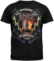 Liquid Blue Mens Acdchells Bells Shield Tshirt