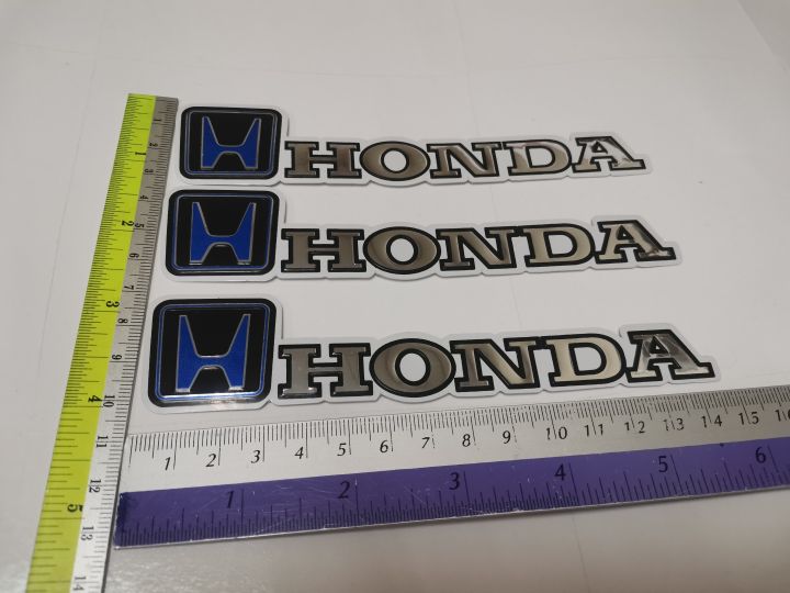 สติ๊กเกอร์ฟอยด์-ปั๊มนูน-คำว่า-honda-ติดรถ-แต่งรถ-ฮอนด้า-sticker-สวย-ขนาด-3x14-ซม-สวย-งานดี-หายาก-ติดท้ายรถ-ติดข้างรถ-ติดประตูรถ