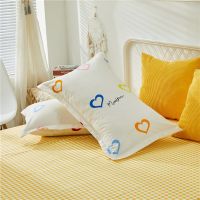 【CW】 Four Seasons Pillowcase Student Cover Aid Wind Printed Bedroom Bed