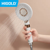 HIGOLD High Pressure Shower Head HandheldDual Function Carbon Fiber Filter Water Saving Mode Shower Head Beauty Healthy Lifestyle