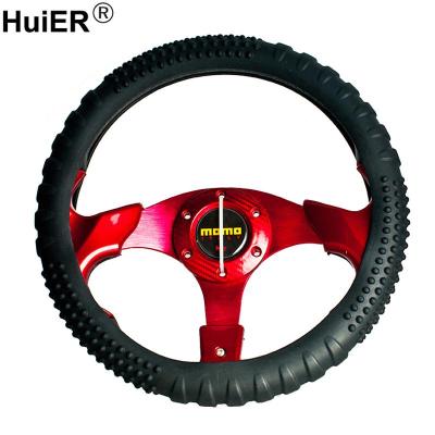 HuiER Silicone Car Steering Wheel Cover Anti-slip 36-40CM/14.2"-15.7" Car Styling Steering-wheel Car Auto Steering Wheel Cover