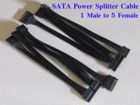 สายแยก SATA Power 15Pin Male to 5 SATA Female Splitter Hard Disk Drive Power Cord Cable 18AWG