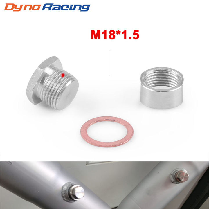 M18X1.5 O2 Oxygen Sensor Stainless Steel Bung Plug Nut Stepped Mounting