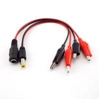 【YY】5.5MM 2.1MM Alligator Clip DC Power male female test lead Cable Crocodile Wire Connector To Male 25cm