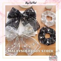 【Ready Stock】 ✳✤ C18 Flower Mesh Ribbon Hairclip Hairties Scrunchie Bow Knot 花朵网纱蝴蝶结发夹发圈大肠圈