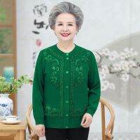 【มีไซส์ใหญ่】Plus Size Womens Long Sleeved Floral Embroidery Cardigans Oversized Button Up Vintage Female Outerwear