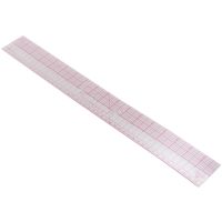 Drawing Tool Squares Angles Parallel Line Soft Plastic Metric Ruler Clear Pink