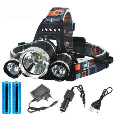 ✔❈☊ jiozpdn055186 Farol de recarregável lanterna luz principal tocha pesca caça camping C2 transporte da gota