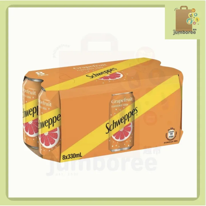 Schweppes Grapefruit Flavoured Soda (330ml x 8) Hong Kong Product