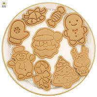 RAI Christmas Cookie Cutters Set Premium Cartoon Biscuit Stencils Plastic Baking Stencils For Christmas Party Decorations New