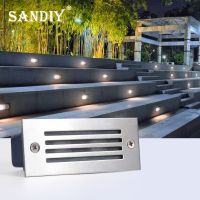 【LZ】❅❂  Sandiy ip65 lâmpada da escada de iluminação ao ar livre embutido rua índice luzes para quintal decoração do jardim estacionamento enterrado luminarie ss aço