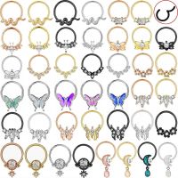 Stainless Steel Snake Nose Rings Hoop Clickers Septum Piercing Hoops Tragus Earring Daith Hoop Clicker Helix Piercing Cartilage Body jewellery