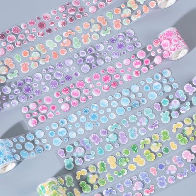 【LZ】✷  Fita adesiva adesiva decorativa Washi Tape DIY Scrapbooking Sticker Etiqueta de papelaria Dream Bubble 5cm x 3m