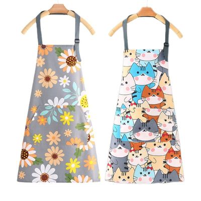 New Cotton Canvas Fashion Waterproof Apron Kitchen Aprons for Women Men Cooking Female Adult Waist Thin Breathable Male Work Aprons