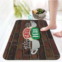 Central Perk Entrance Doormat Floor Mats Anti-slip Kitchen Balcony Area Rug Home Decoration Soft Carpet for Bath Decoration