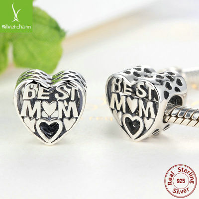 [In stock]s925 ลูกปัดเงินแท้ลูกปัดรูปหัวใจกลวง best mm ของขวัญวันแม่ สร้อยข้อมือเงินอุปกรณ์เสริม gift